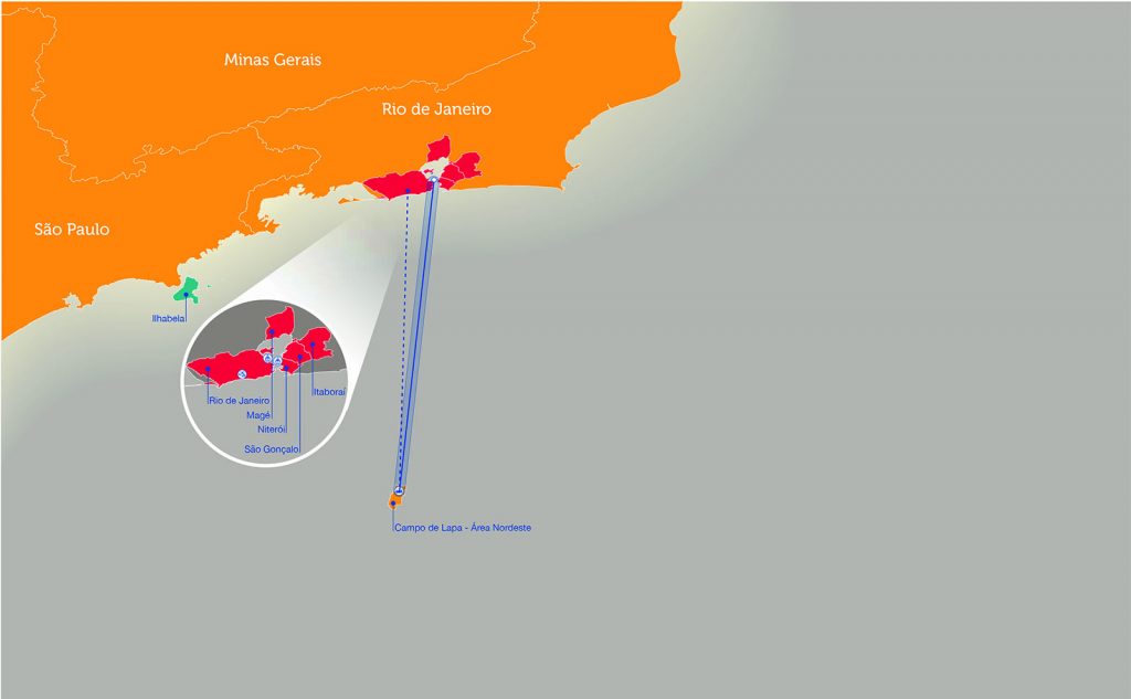 Figura 21 Mapa da área de influência | Fonte: Total E&P do Brasil